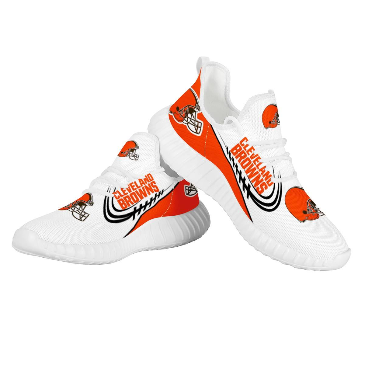 Women's Cleveland Browns Mesh Knit Sneakers/Shoes 005